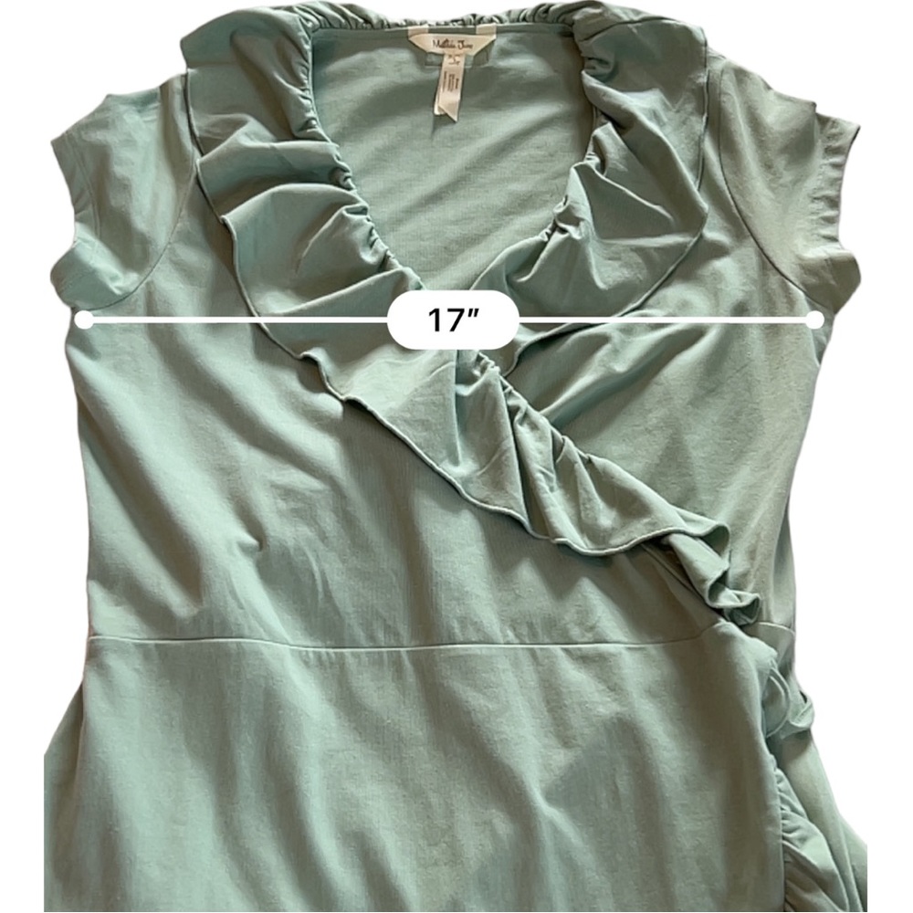 Matilda Jane Happy & Free Light as Air Sage Wrap Dress    Sz‎ S - Picture 4 of 7
